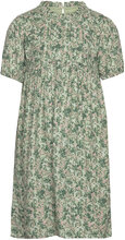 Dress Twill Dresses & Skirts Dresses Casual Dresses Short-sleeved Casual Dresses Grønn Creamie*Betinget Tilbud