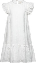 Dress Embroidery Anglaise Dresses & Skirts Dresses Casual Dresses Sleeveless Casual Dresses White Creamie