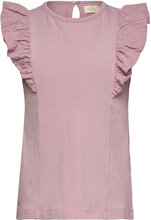 Top Ns Lace Tops T-shirts Sleeveless Pink Creamie