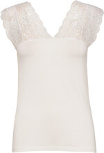 Cupoppy Lace Top Tops T-shirts & Tops Sleeveless White Culture