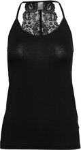 Cupoppy Lace Singlet Tops T-shirts & Tops Sleeveless Black Culture