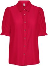Cuasmine Ss Shirt Tops Blouses Short-sleeved Red Culture