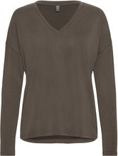 Cukajsa Ls Vn T-Shirt Tops T-shirts & Tops Long-sleeved Khaki Green Culture