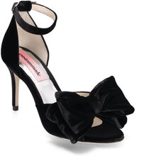 Marita Velvet Shoes Heels Pumps Peeptoes Black Custommade