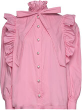 Denja Tops Blouses Long-sleeved Pink Custommade