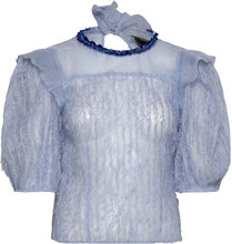 Darianna By Nbs Blouses Short-sleeved Blå Custommade*Betinget Tilbud