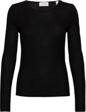 Lyocell Long Sleeve Designers T-shirts & Tops Long-sleeved Black House Of Dagmar