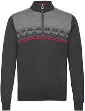 Liberg Masc Sweater Knitwear Half Zip Pullover Grå Dale Of Norway*Betinget Tilbud
