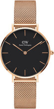 Petite 28 Melrose Rg Black Accessories Watches Analog Watches Gold Daniel Wellington