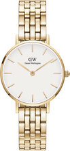Petite 28 5-Link G White Accessories Watches Analog Watches Gold Daniel Wellington