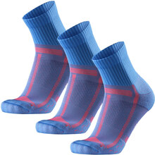 Long Distance Running Socks 3-Pack Sport Socks Footies-ankle Socks Blue Danish Endurance