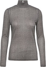 Roux Print Lurex Top Tops T-shirts & Tops Long-sleeved Grey Dante6