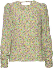 Helena Flower Top Tops Blouses Long-sleeved Multi/patterned Dante6