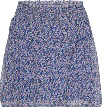D6Lucky Star Mini Print Skirt Kort Kjol Blue Dante6