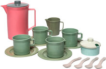 Green Bean Coffee Set In Net 17 Pcs Toys Toy Kitchen & Accessories Coffee & Tee Sets Multi/mønstret Dantoy*Betinget Tilbud