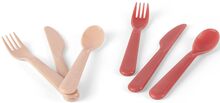 Tiny Biobased Cutlery Set Home Meal Time Cutlery Pink Dantoy