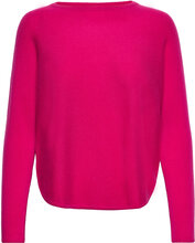 Curved Sweater Tops Knitwear Jumpers Pink Davida Cashmere