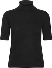 Turtleneck T-Shirt Tops Knitwear Turtleneck Black Davida Cashmere
