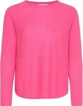 Curved Sweater Loose Tension Tops Knitwear Jumpers Pink Davida Cashmere