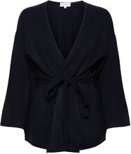 Kimono Strikkegenser Cardigan Marineblå Davida Cashmere*Betinget Tilbud