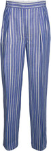 Enzo - Linen Stripe Bottoms Trousers Linen Trousers Blue Day Birger Et Mikkelsen