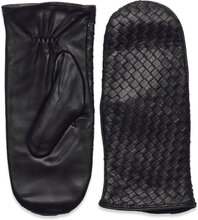 Day Leather Braid Mitten Accessories Gloves Thumb Gloves Black DAY ET