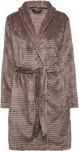 Decoy Short Robe W/Stripes Morgenkåbe Brown Decoy