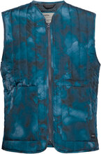Quilted Vest Avesta Abstract Ink Vest Blue DEDICATED