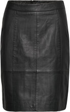 Dictedep Leather Skirt Kort Nederdel Black DEPECHE