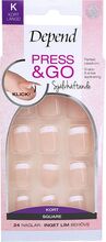 P&G French Look Rosa Kort Sq Nord Beauty Women Nails Fake Nails Nude Depend Cosmetic