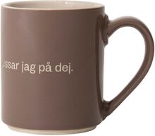 Astrid Lindgren Mug 22 Home Tableware Cups & Mugs Coffee Cups Brown Design House Stockholm