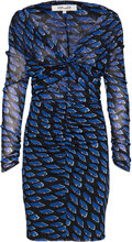 Dvf Ganesa Mini Dress Kort Kjole Blue Diane Von Furstenberg