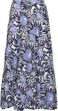 Dvf Venice Skirt Lang Nederdel Blue Diane Von Furstenberg