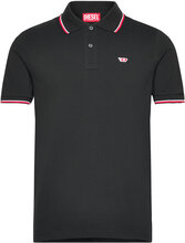T-Smith-D Polo Shirt Tops Polos Short-sleeved Black Diesel