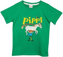 Pippi T-Shirt Tops T-Kortærmet Skjorte Green Martinex