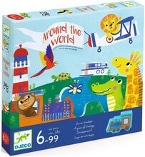 Around The World Toys Puzzles And Games Games Board Games Multi/mønstret Djeco*Betinget Tilbud