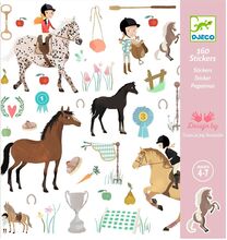 Horses Toys Creativity Drawing & Crafts Craft Stickers Multi/mønstret Djeco*Betinget Tilbud
