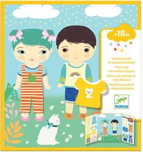 Clothes Toys Creativity Drawing & Crafts Craft Stickers Multi/mønstret Djeco*Betinget Tilbud