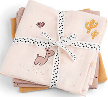 Burp Cloth 3-Pack Gots Lalee Baby & Maternity Baby Sleep Muslins Muslin Cloths Multi/patterned D By Deer
