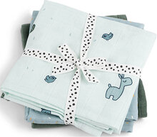 Burp Cloth 3-Pack Gots Lalee Baby & Maternity Baby Sleep Muslins Muslin Cloths Multi/mønstret D By Deer*Betinget Tilbud