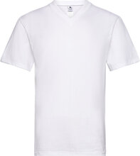 Dovre T-Shirts V-Neck Organic Underwear Night & Loungewear Pyjama Tops White Dovre