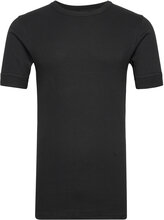 Dovre T-Shirts 1/4 Ærme Organi Underwear Night & Loungewear Pyjama Tops Black Dovre