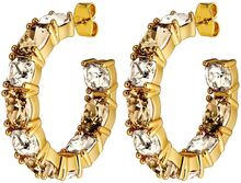 Gretia Sg Golden Accessories Jewellery Earrings Hoops Gold Dyrberg/Kern