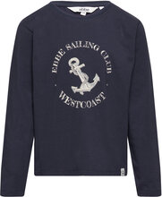 Crawford Ls Tee T-shirts Long-sleeved T-shirts Marineblå Ebbe Kids*Betinget Tilbud