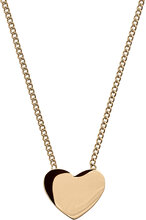 Pure Heart Necklace Gold Accessories Kids Jewellery Necklaces Dainty Necklaces Gull Edblad*Betinget Tilbud