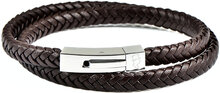 Leather Bracelet Double Armbånd Smykker Brun Edd.*Betinget Tilbud
