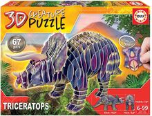 Educa Triceratops 3D Creature Puzzle Toys Puzzles And Games Puzzles 3d Puzzles Multi/patterned Educa