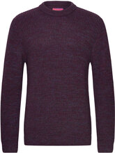 Meander Sweater-Bordeaux Heather Designers Knitwear Round Necks Burgundy Edwin