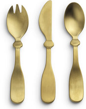 Children's Cutlary Set - Matt Gold/Brass Home Meal Time Cutlery Gold Elodie Details