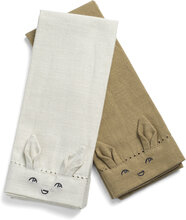 Baby Napkins 2Pcs - Lily White / Warm Sand Home Meal Time Napkins & Accessories Beige Elodie Details